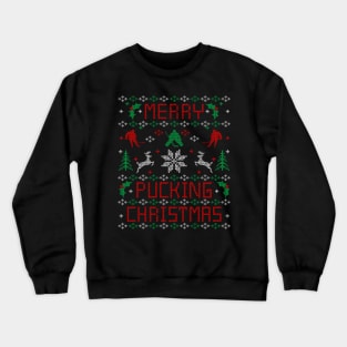 Funny Hockey Ugly Christmas Sweater Party Shirt Crewneck Sweatshirt